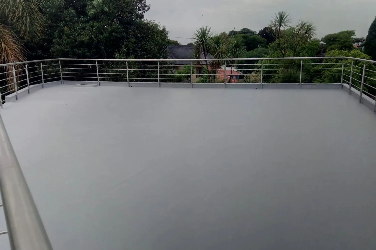 Cementitious waterproofing system applied to a balcony slab by Drytek in Bedfordview